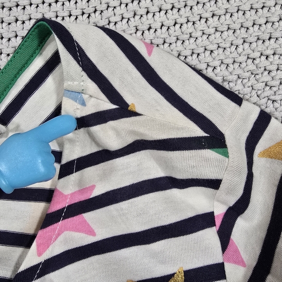 Boden Stripes & Stars Long Sleeve Shirt Women Sz 8 Cotton Pullover Top - Picture 4 of 8